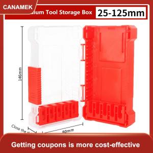【CANAMEK】 Khoan Bit Lưu Trữ Trường Hợp Xách Tay 6.35Mm Hex Khoan Bit Trường Hợp 5 Kích Thước Chịu Nước PVC Có Thể Tháo Rời Chủ Hangable Lưu Trữ