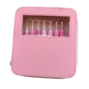 9Pcs/Set Crochet Hook Set Kait Rajutan 2.5-6cm Ergonomis Pegangan Lembut Aluminium Set Kait Dengan 8 Ukuran untuk DIY Kerajinan Merajut Perlengkapan Renda