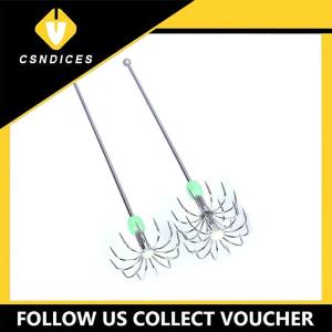 [Csndices] Stainless Steel Double Layers Umbrella Hook Squid Octopus Fishing Jig Hooks