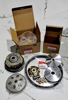 CVT SET HONDA CLICK 125 (BELT/TORQUE DRIVE ASSEMBLY/PULLEY SET DRIVEFACE) PLUG N PLAY THAILAND GENUINE PARTS