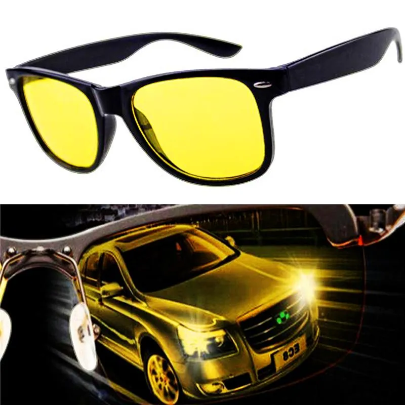 Sunglasses Polarized Men Brand Designer Anti-glare Glasses Yellow Lens  Night Vision Driving Vintage Classic Sun