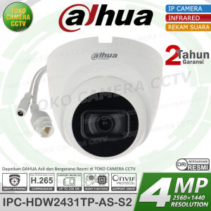 IP CAMERA 4MP AUDIO DAHUA IPC-HDW2431TP-AS-S2 IP KAMERA CCTV POE