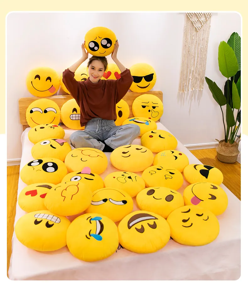 Hug Me Funny Emoji Pillow Stuff Toy Gift Plush Doll Smiley Pillow