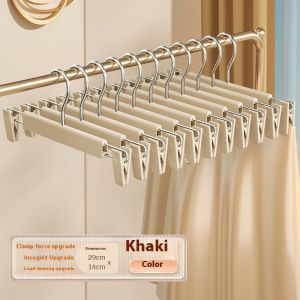 SEA JJT ไม้แขวนเสื้อพลาสติกใสพร้อมคลิปสำหรับกระโปรงและกางเกง