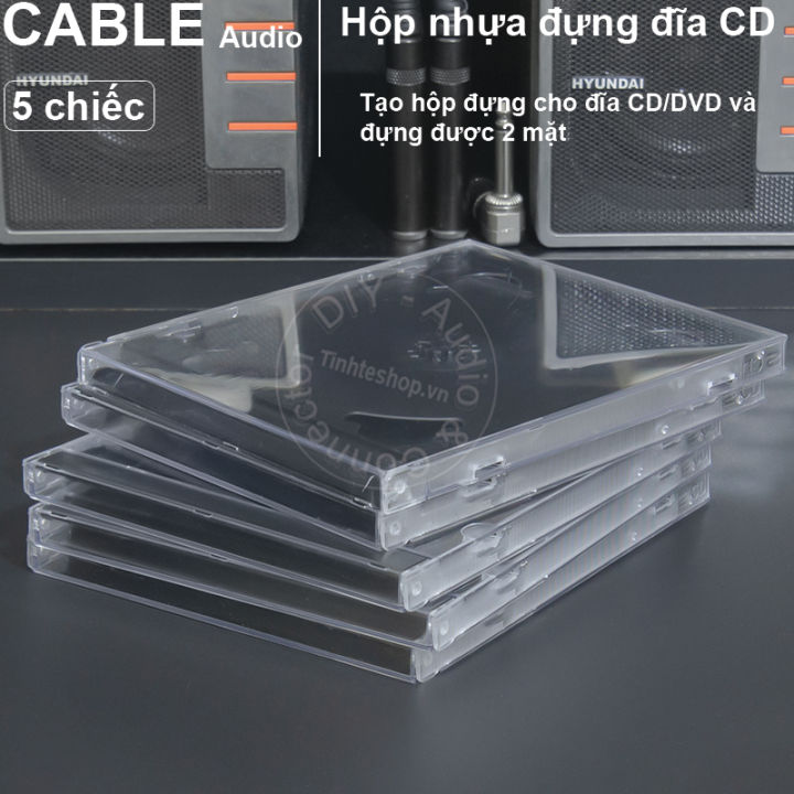 Hộp nhựa đựng đĩa CD DVD loại dày 1.2Cm - Vỏ nhựa đựng 2 đĩa nhạc audio CD DVD (5 chiếc)