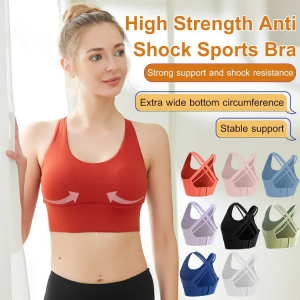 High-Intensity Shockproof Sports Bra Womens Running Vest High-intensity Support Sports Underwear