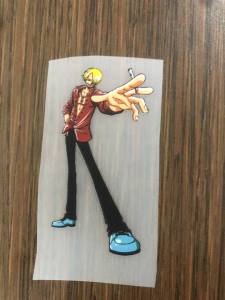 SABLON STIKER DTF SATUAN TEMA ONE PIECE UKURAN 8 - 9 CM