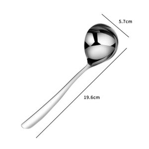 304 ช้อนสแตนเลสหัวใหญ่ช้อนหนาขนาดใหญ่ความจุหม้อซุปช้อนดื่มช้อนโจ๊กเครื่องมือห้องครัว
