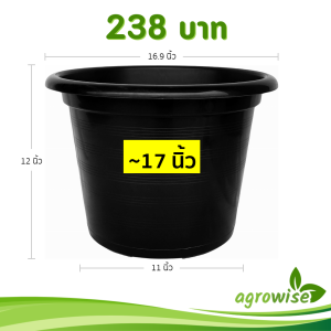 กระถาง กระถางต้นไม้ ขนาดใหญ่ 17 นิ้ว ยกมัด 5 ใบ