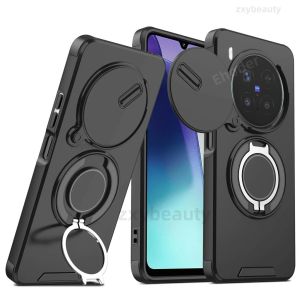Casing For VIVO X300 Pro 4G 5G 2025 Luxury Magnetic Shockproof Push Window Cover For VIVOX300Pro VIVOX300 X300Pro Stand Holder Protection Back Cases