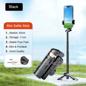 3 in 1 Mini Selfie Stick Adjustable Extendable Grip Phone Tripod with Detachable Remote Bluetooth Selfie Stick