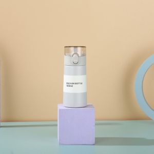 CHENJIE Stainless Steel Mini Thermos Cup One-button Opening 150/250ml Pocket Insulated Cup Portable Leak-proof Thermal Mug Girls Children