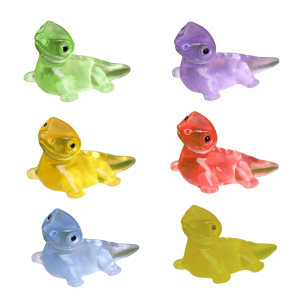 10Pcs Mini Glowing in Dark Lizards Miniature Statue Resins Animal Figures Ornaments for DIY Garden Landscape Decorations