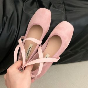 Mary Jane Shoes Pink Ballet Flat Shoes for Women 2025 New Summer Skirt Soft Bottom Shoes