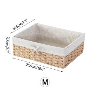 Rattan Storage Basket Handmade Desktop Storage Key Basket Cosmetic Storage Storage basket Rattan Woven Debris