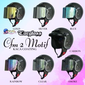 HELM CARGLOSS CFM 2 LIST CHROME + KACA NC ORIGINAL WARNA LENGKAP TERLARIS & TERMURAH