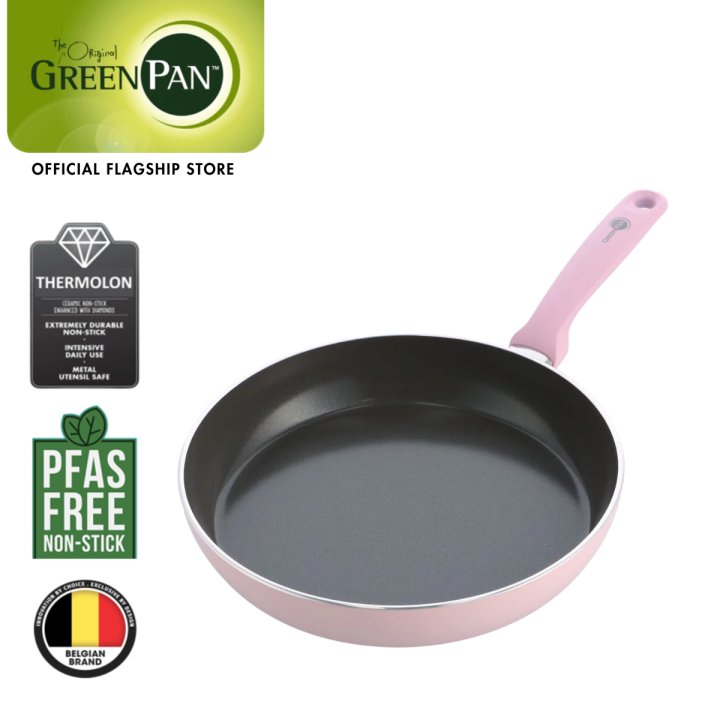 GreenPan Torino 28cm Frying Pan Pink [PFAS FREE] Tenis Pink Pink