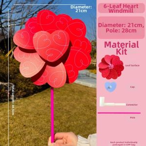 TONG 1pc/2pcs Cherry Blossom Rotating Wind Spinner Windmill Multistyles Colorful Standing Lawn Flower Pinwheel High Quality Double Layered Large Turntable Windmill Outdoor Party Picnic Decor