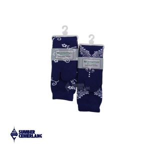 Kaos kaki muslimah jempol motif hena panjang sebetis