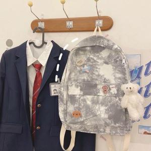 พร้อมส่งจากไทย✨ กระเป๋าเป้สะพายหลัง กระเป๋านักเรียน น่ารัก ความจุขนาดใหญ่ สไตล์เกาหลี สําหรับนักเรียน (เข็มกลัด 2 ตัว)