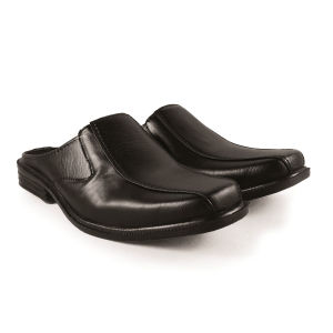 Sepatu Selop Pria Sandal Slop MDT 07 Hitam Terbaru Untuk Formal dan Santai