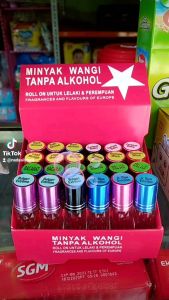 Parfum Oles Terlaris/Parfum Mirah/Parfum Roll on 7ml/Parfum Pria & Wanita Non Alkohol kemasan 30 Botol