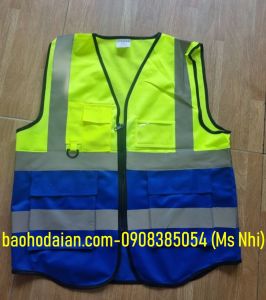 Áo phản quang 4 túi kiểu 3M phối 2 màu