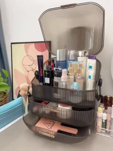 (Fast shipping) NEW Tinted Makeup / Skin Care Organiser Desktop Cosmetics Vanity