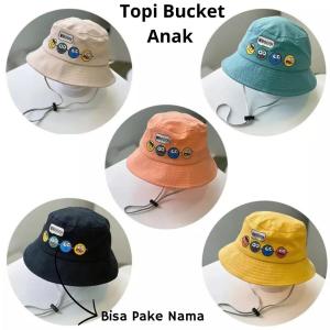 Topi anak BUCKET WHOO 2-10thn BISA PAKE NAMA