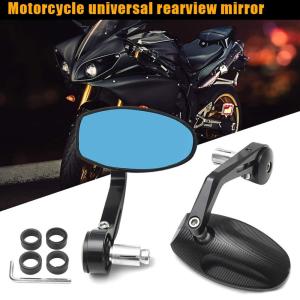 Pinph Manillar de motocicleta espejos retrovisores universales Miirror CNC 13mm-18mm motocicleta para Cafe Racer Scooter para TMAX530 Foldable Mirror