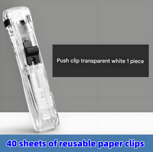 Portable Push Clamp Paper Binding Tool Quick Reusable Paper Clip School and Office Supplies