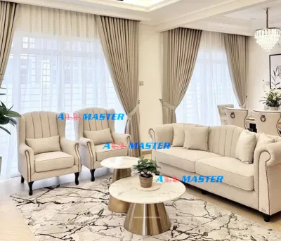 Sofa Berkusyen Tebal Berlilit Butang High Class Chesterfield Sofa Set 1 Seater 1 Seater 3 Seater 1+1+3 Seater Velvet Sofa