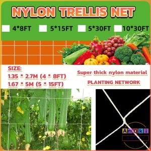 Amoki Garden Durable Nylon Trellis Net Support For Climbing Vine Plants