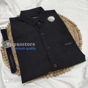 Kemeja Polos Pria Jumbo Lengan Pendek Premium