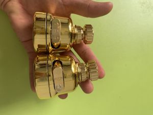 [HCM]BỘ 2 Đầu vòi tăng áp 3 chế độ xoay 360 độ màu vàng không gỉ HANGLOAITOT