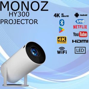 MONOZ H00 Projector 4K Full HD 3000 Lumens Android With Bluetooth Projector Home Theater