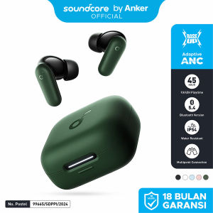 (NEW LAUNCH) Soundcore Anker R50i NC Earbuds Adaptive Noise Canceling Headset Earphone Bluetooth 5.4 TWS Low Latency for Game Long Battery 4 Mics IP54 -A3959 Green