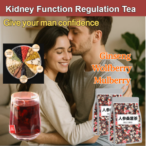 Pure Natural Mens Health Ginseng Mulberry and Wolfberry Tea Supplements Nutrition and Improves Vitality Tea Bag Daily Brewing Powerful Kidney Tea