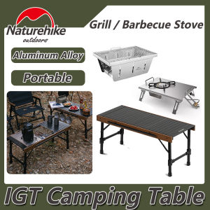 Naturehike IGT Camping Table Folding Desk for Barbecue Grill BBQ Picnic Outdoor Camp Backpacking Fishing Removable Portable