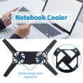 พัดลมระบายความร้อนโน๊ตบุ๊ค  พัดลมระบายความร้อน Cooler Notebookพกพาสะดวก  Notebook Cooler Padพัดลมโน๊ตบุ๊คแบบพกพาพับได้ สำหรับโน๊ตบุ๊ค B23. 