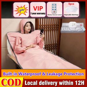 COD 1500W Portable Infrared Sauna Bag Full Body Detox Slimming Foldable Lightweight Adjustable Temperature Relieve Fatigue Stress Natural Detox Therapy Waterproof Durable