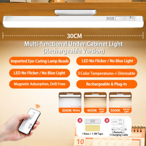 Eye Protection Magnetic LED Lighting 3 Color Remote Control Dimmable Table Lamp Punch Free Energy