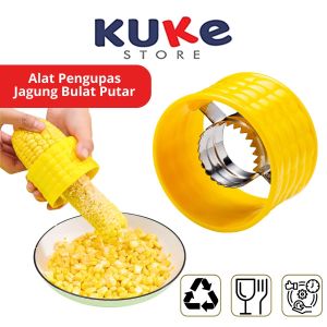 KUKE Alat Pengupas Jagung Bulat / Corn Peeler Putar / Parutan Pemisah Biji Jagun Manual Praktis Serbaguna