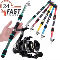 Fishing Rod Combo 1.0M-1.8M Travel Telescopic Fishing Rod with