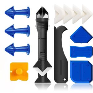 [Local Shipment]15pcs Silicone Caulking Finishing Tool Kit Caulk Remover Tool& Grout Removal Tool Glass Glue Angle Scraper