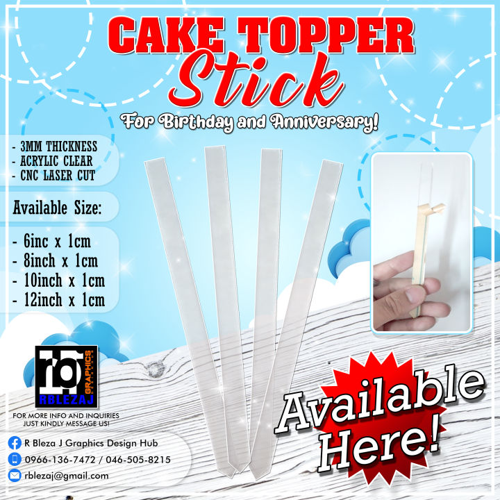 Arrow Shaped Acrylic Cake Pop Sticks (pack Of 3) - Color Of Your Choice