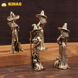【N2HAO】 Magic Moon Witch Ornament Home Decor Living Room Entrance Decoration Home Furnishings Wizard Statue