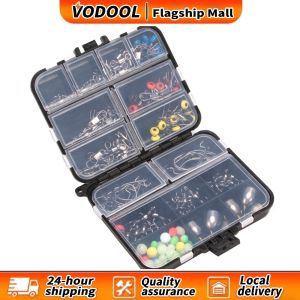 【Fast delivery】 162pcs Fishing Accessories Kit Portable Hooks Swivels Fishing Sinker Lightweight with Ring Carp Fishing Tackle Boxes