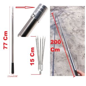 Harpoon tongkat Tombak Ikan 5 Prong Bahan Stainless Steel KEPALA TOMBAK CABANG 5 galah ikan