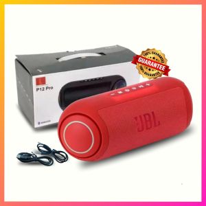 ลำโพงบลูทูธไร้สาย รุ่น P12 Pro ลำโพงเสียงดีเบสหนัก ขนาดพกพา ดอกลำโพงคู่ มีไฟ ใช้งานได้นาน 12 ชั่วโมง เชื่อมพร้อมกันได้สองตัว (รับประกัน 30 วัน)